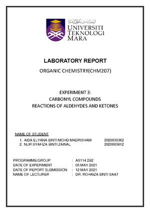 CHM 207 EXP 3 completed.docx - Google Docs - LABORATORY REPORT CHM 207 ...