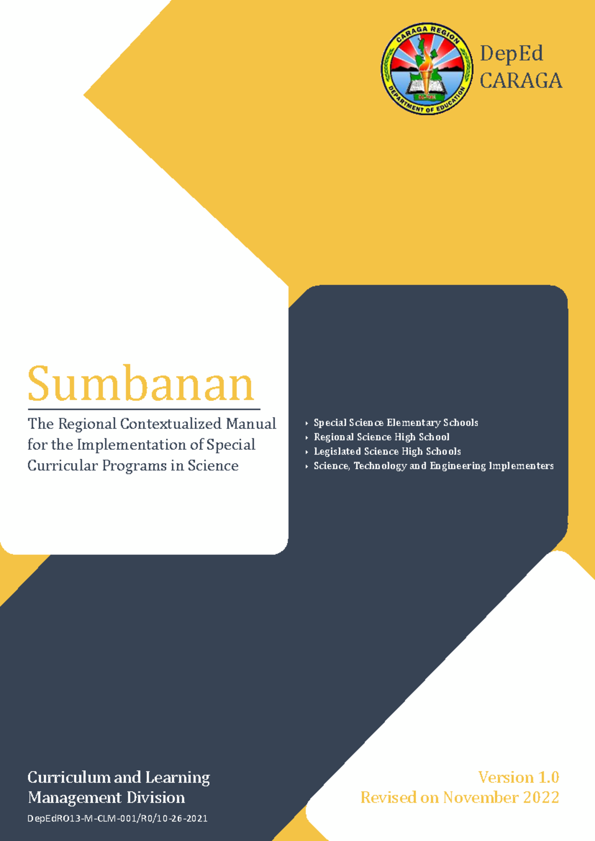 DepEd CARAGA Sumbanan: Manual for Special Science Programs ...