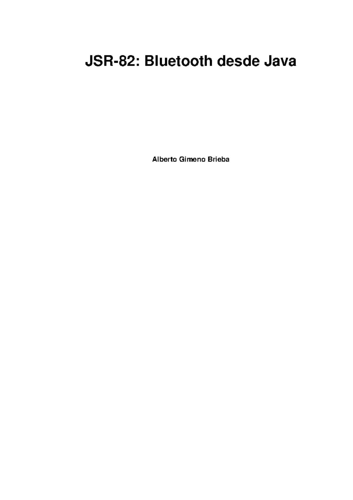 Java-bluetooth - Conetor Java bt - JSR-82: Bluetooth desde Java Alberto ...