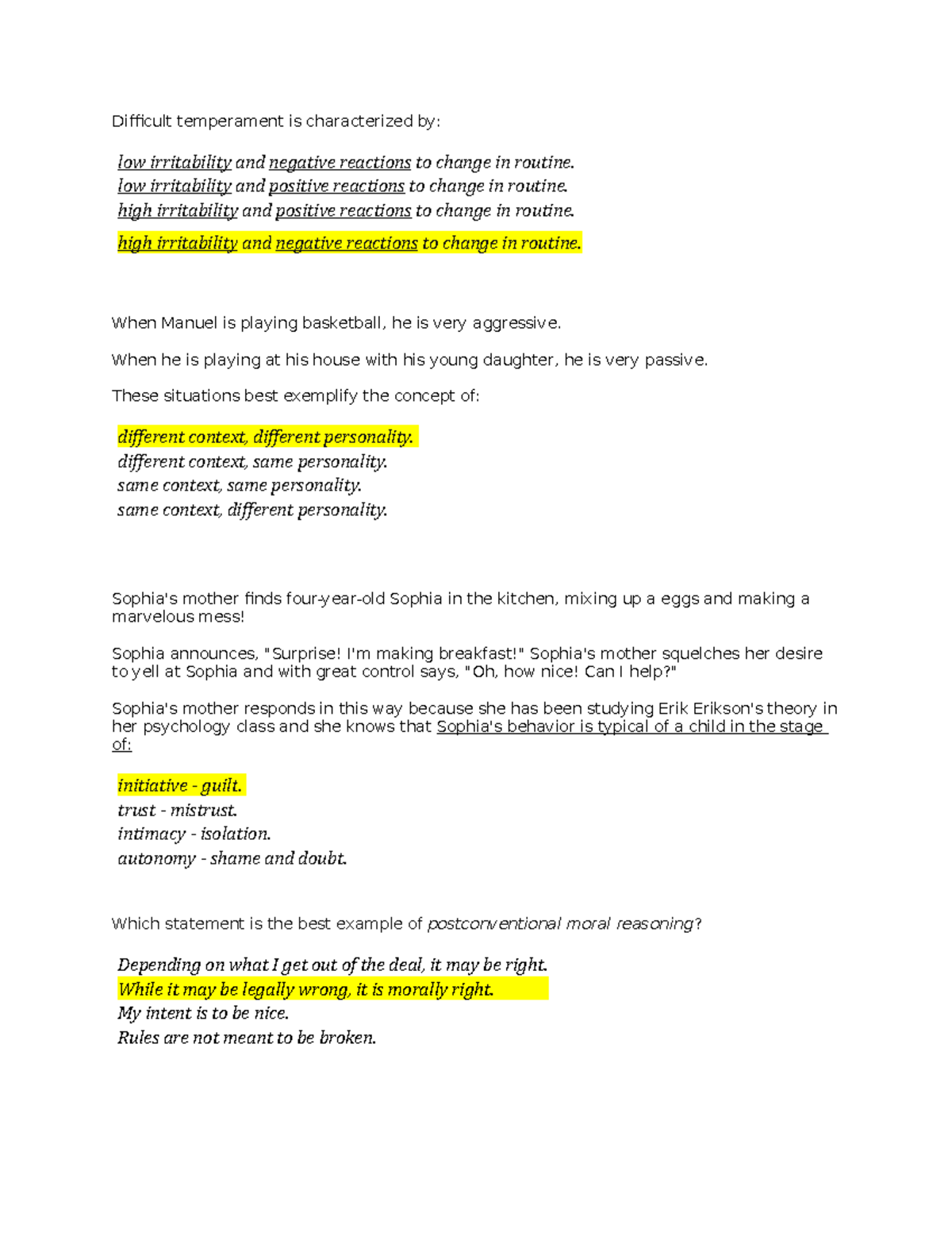 PSY 100 Final Exam Review: Key Concepts in Psychology 4 - Studocu