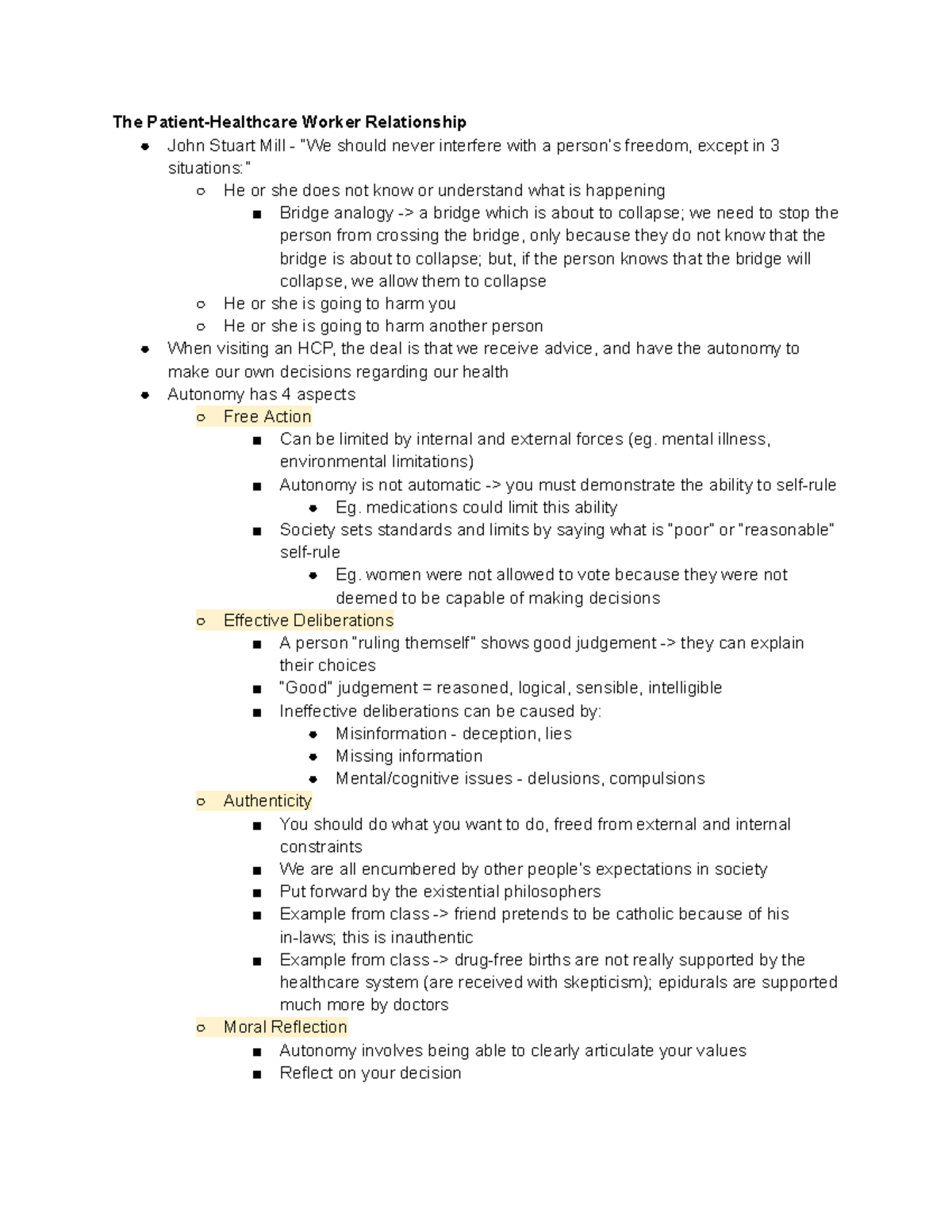 After Midterm Notes: Exploring Autonomy and Ethical Considerations in ...