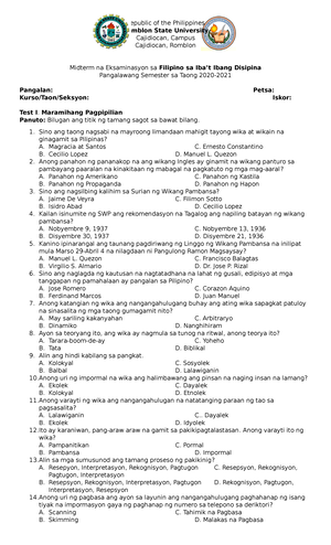 Fili 2 Module 4(6) - Lecture notes 4 - Modyul 4: Kaalaman sa ...