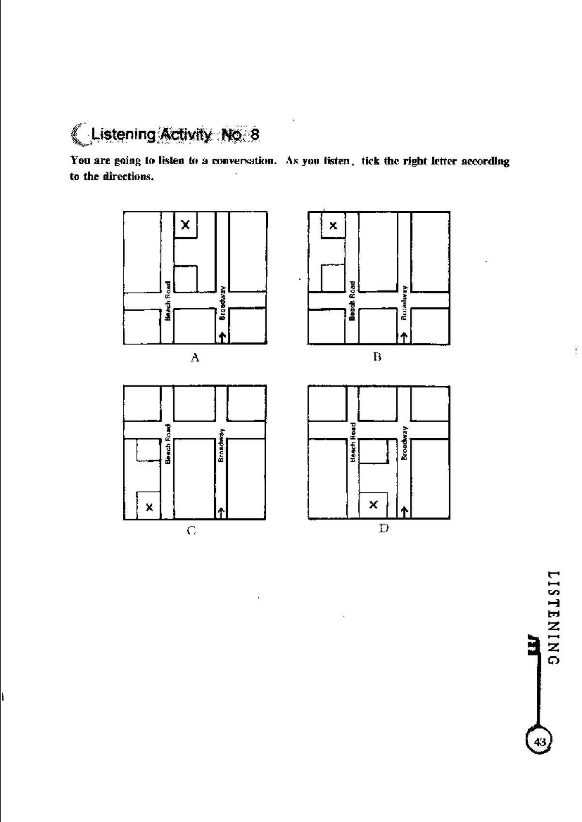 Map labelling practice - Listening Activity No 8 You are going to ...