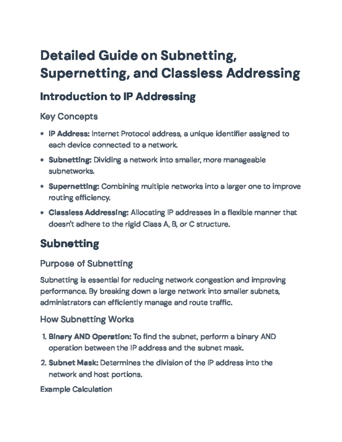 Detailed Guide on Subnetting, Supernetting & Classless Addressing ...