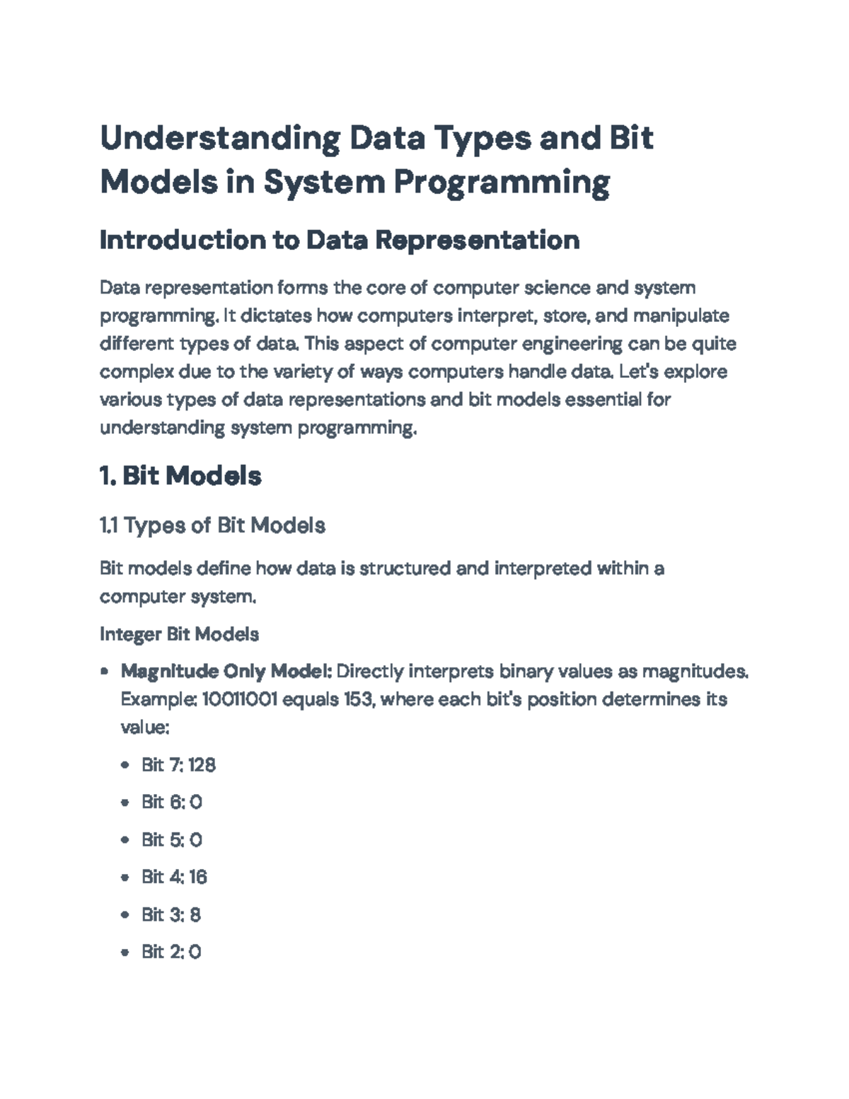 Understanding Data Types & Bit Models in System Programming ...