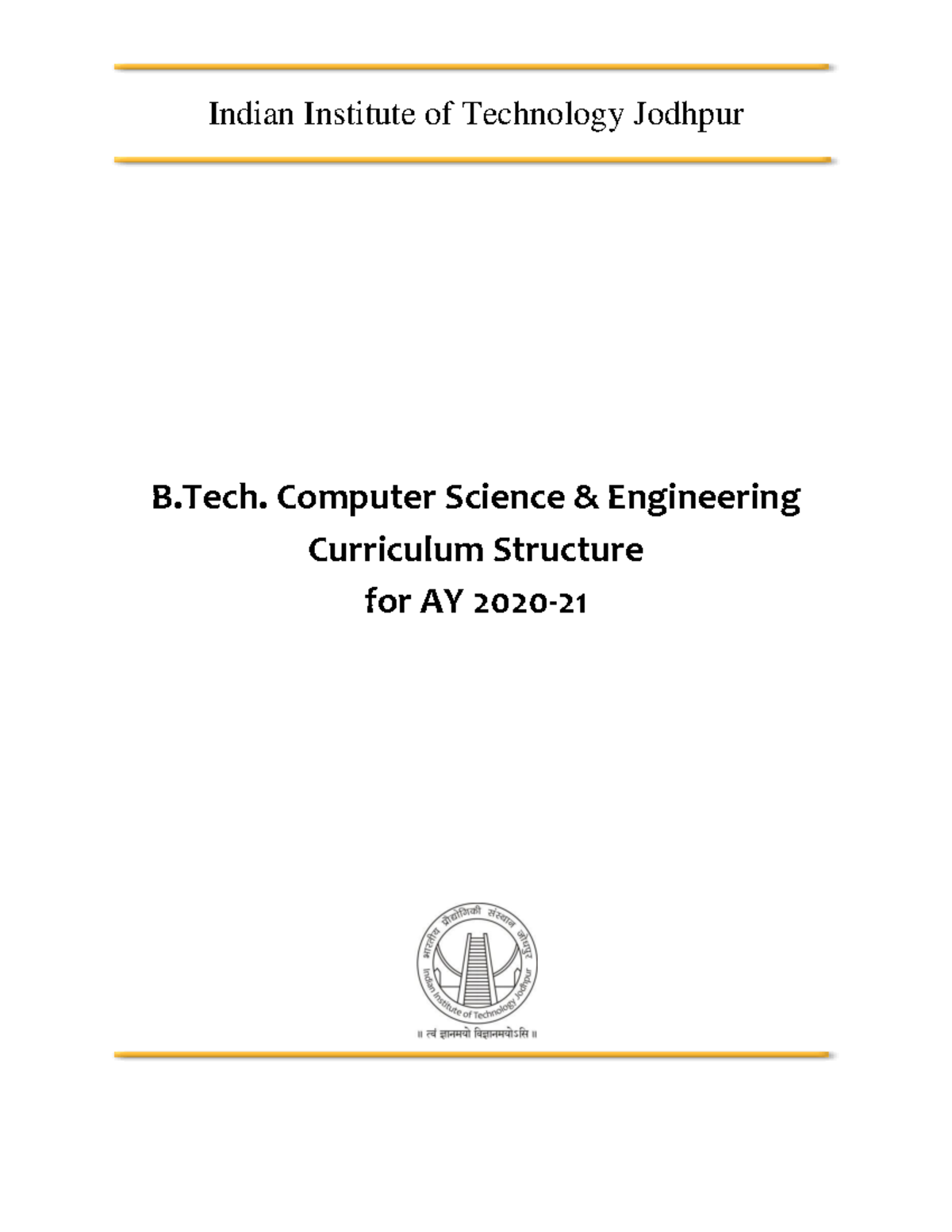 B.Tech CSE Curriculum Structure Overview for AY 2023-24 - Studocu