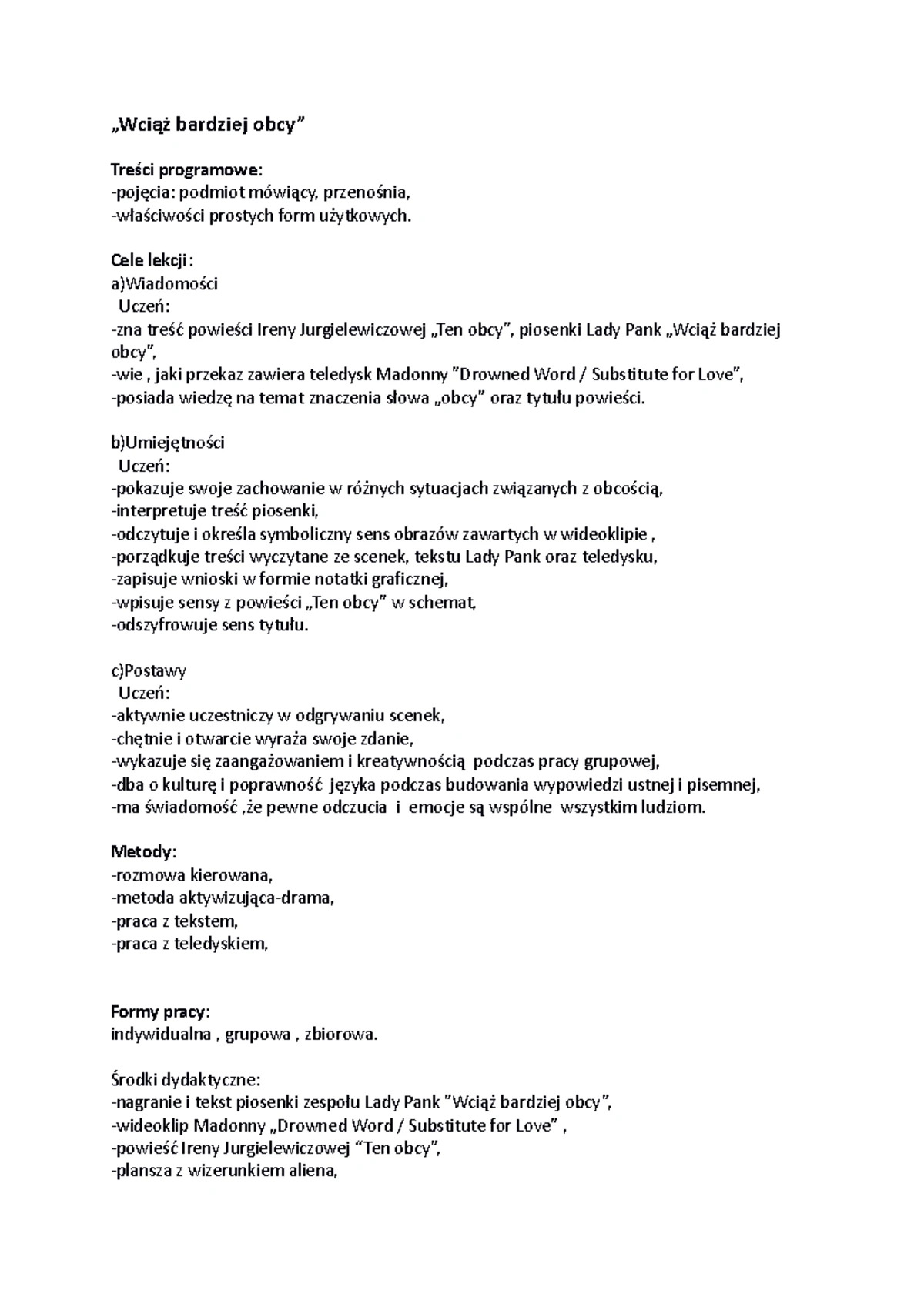 Cykl lekcji przygody Tomka Sawyera - Cykl lekcji poświęconych lekturze