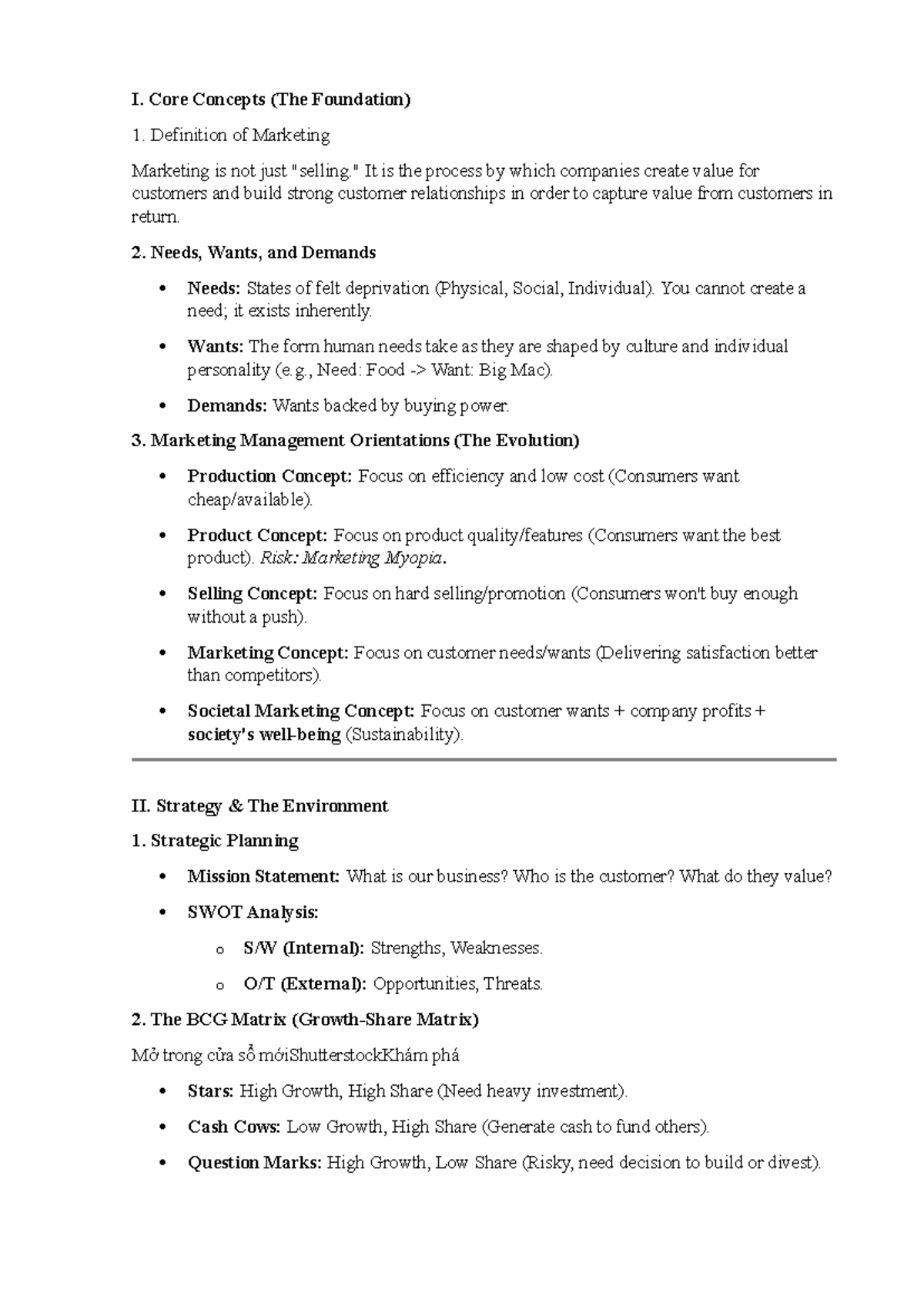 Marketing Principles Study Guide (MKT 101) - Studocu