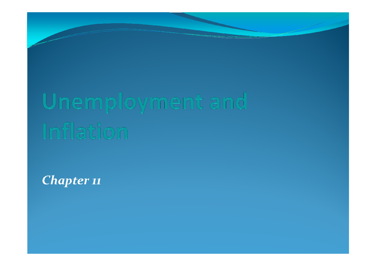 FE CHAP 11 - Unemployment and Inflation: Key Concepts and Measures ...