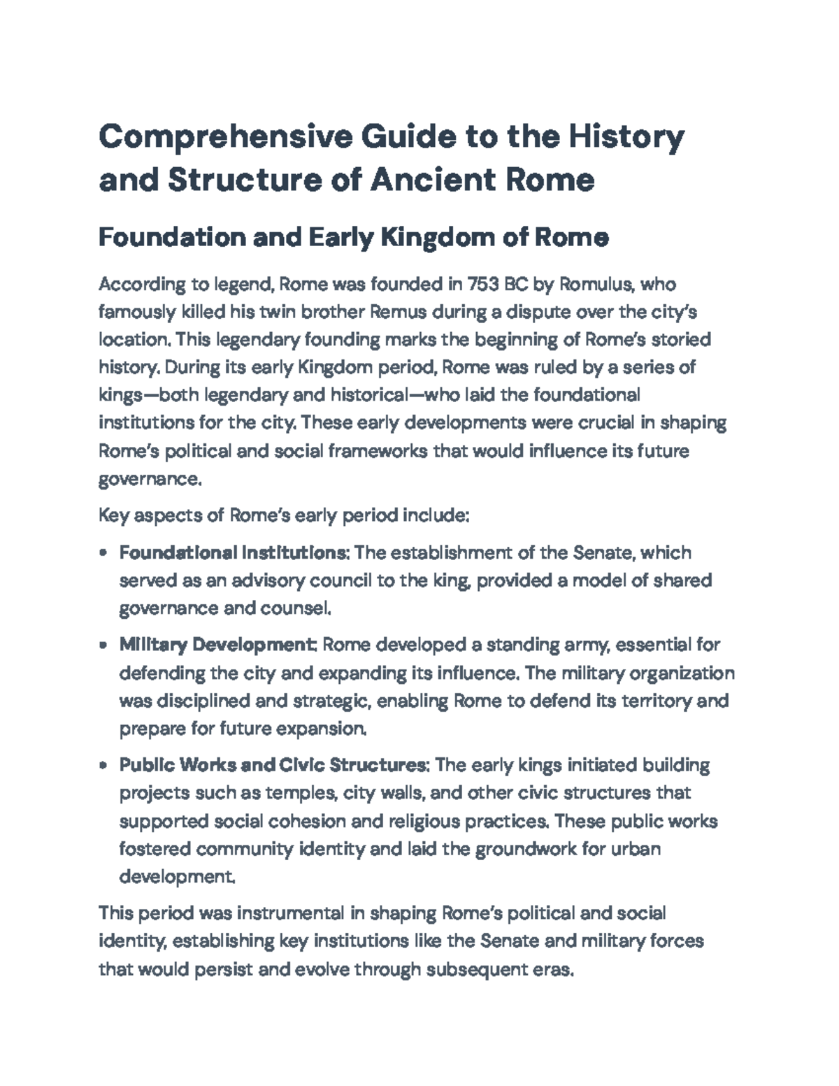Comprehensive Overview of Ancient Rome: History & Political Evolution ...