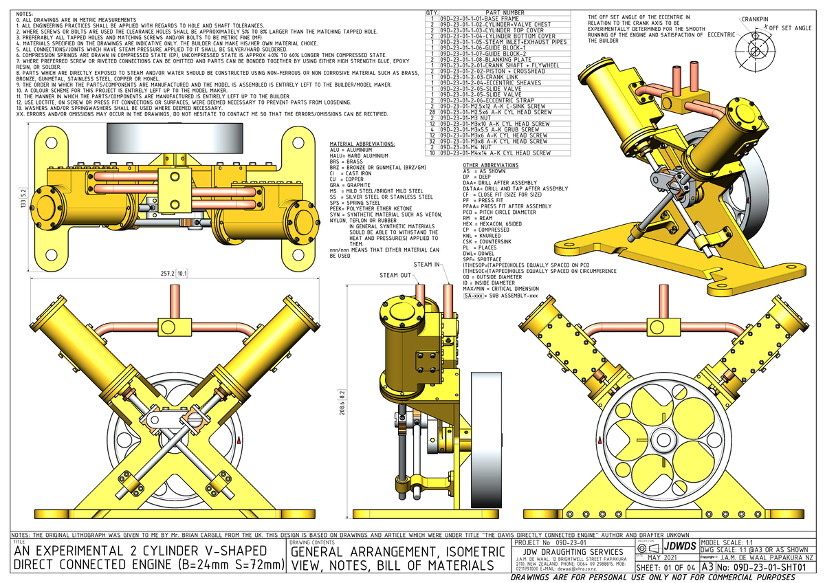 Experimental 2 Cylinder V-Shaped Engine Design Notes (09D-23-01) - Studocu