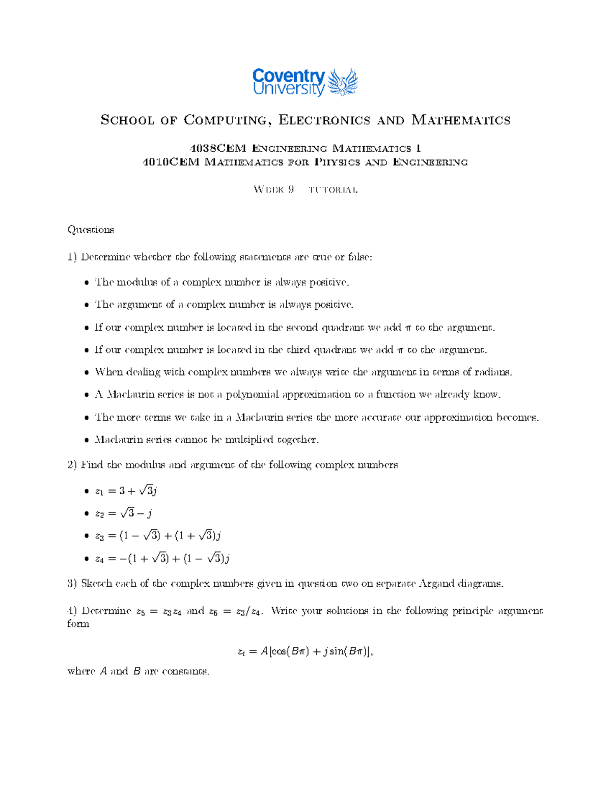 Complex numbers 2 - practice questions - ♦♦ ♦ ♦♠♣ t ♥ tr♦♥ s ♥ t ♠ t s ...