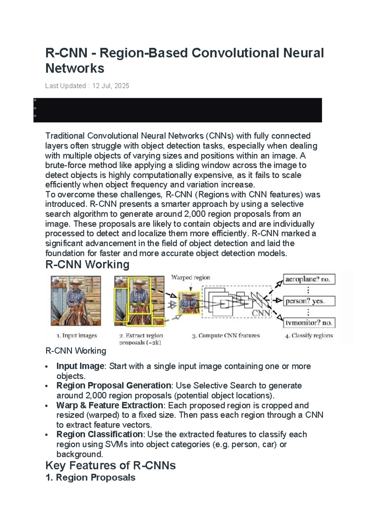 R-CNN: Detailed Notes on Region-based CNNs (CS101) - Studocu