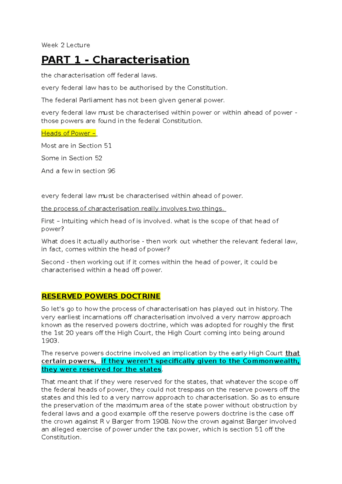 Week 2 Lecture Notes Part 2: Constitutional Interpretation & Judicial ...