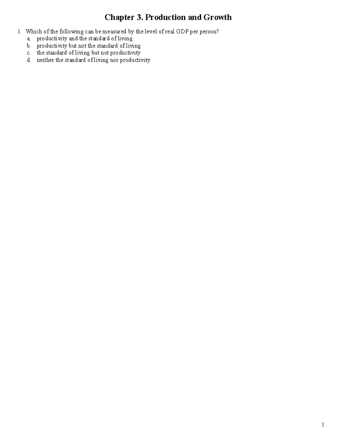 Chapter 3: Production and Growth - Key Concepts and Questions - Studocu