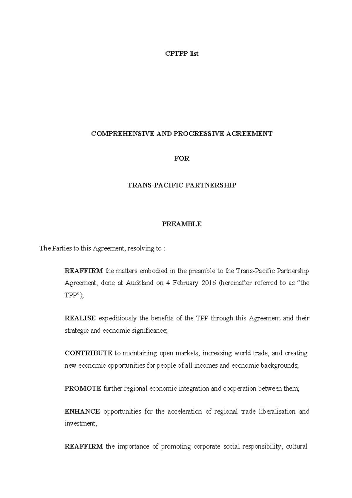 CPTPP Treaty Text Analysis and Key Provisions Overview - Studocu