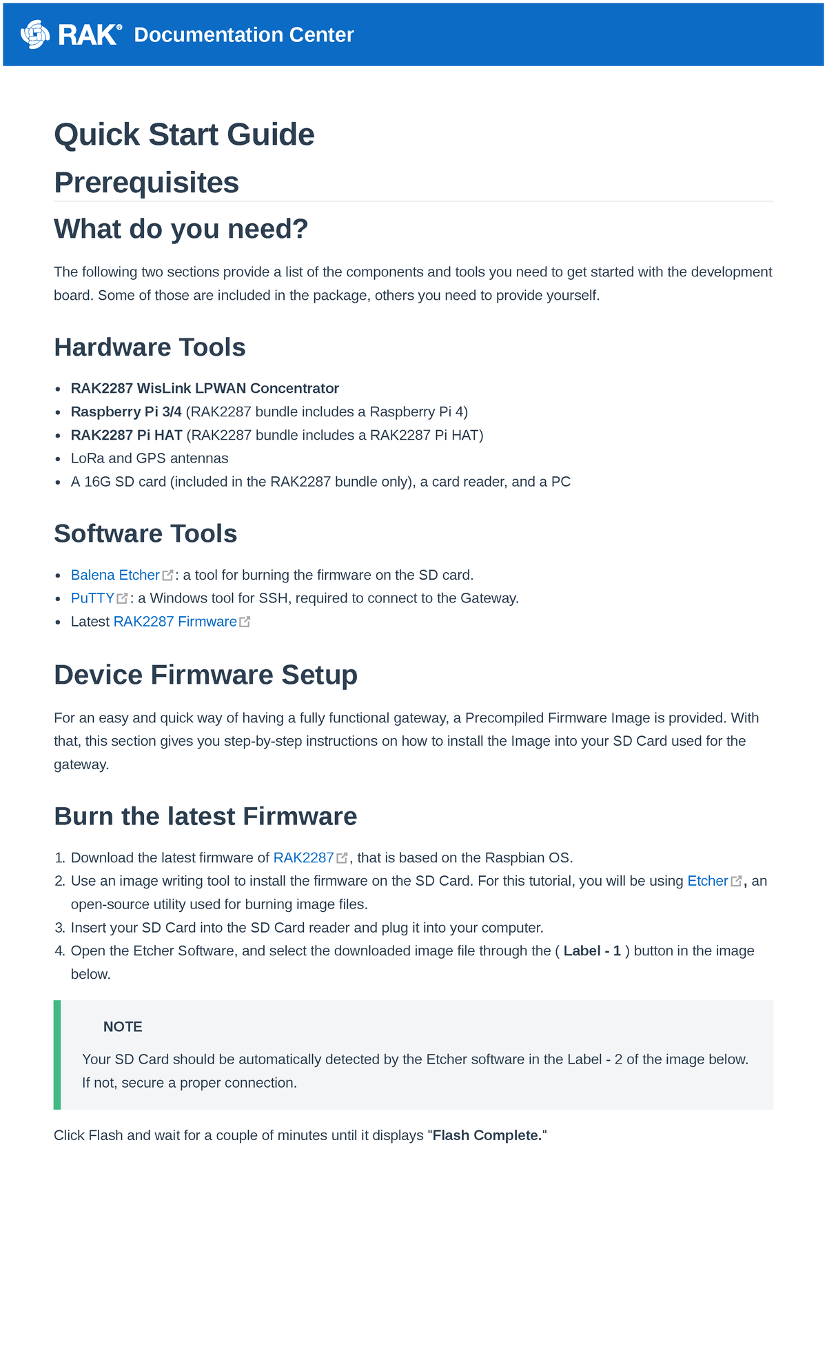RAK2287 Quick Start Guide: Setup, Configuration, and Connectivity - Studocu