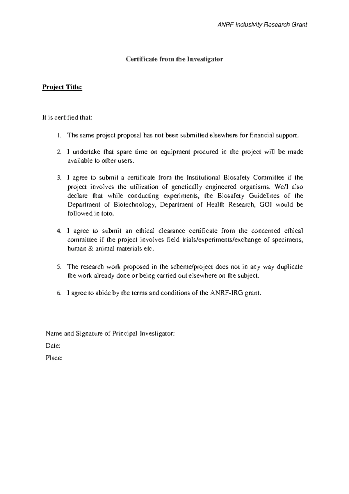 PI Biodata Form for Course Submission - Studocu