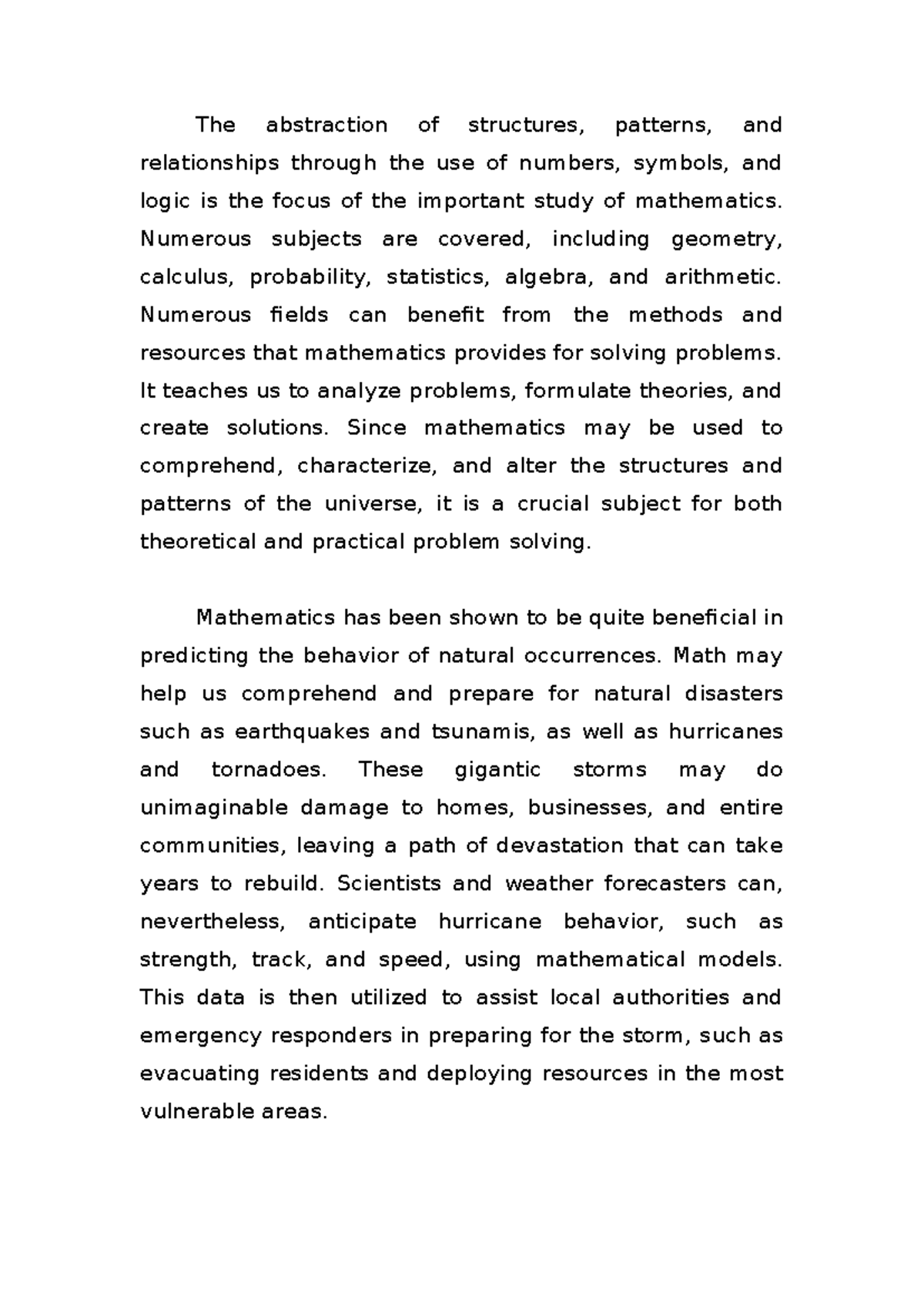 Mathematics in the Modern World - The abstraction of structures ...