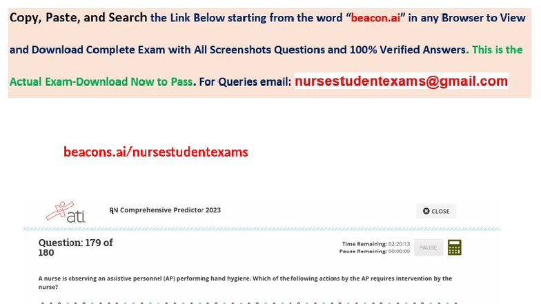ATI RN Comprehensive Predictor 2023-2025 Exit Exam with NGN 180