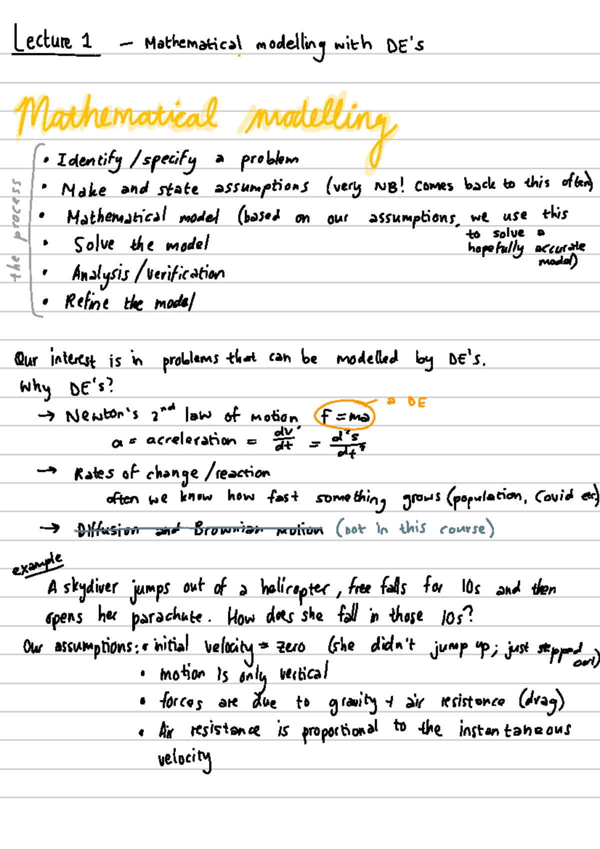 Math 244 Lecture Notes: Key Concepts and Insights - Studocu