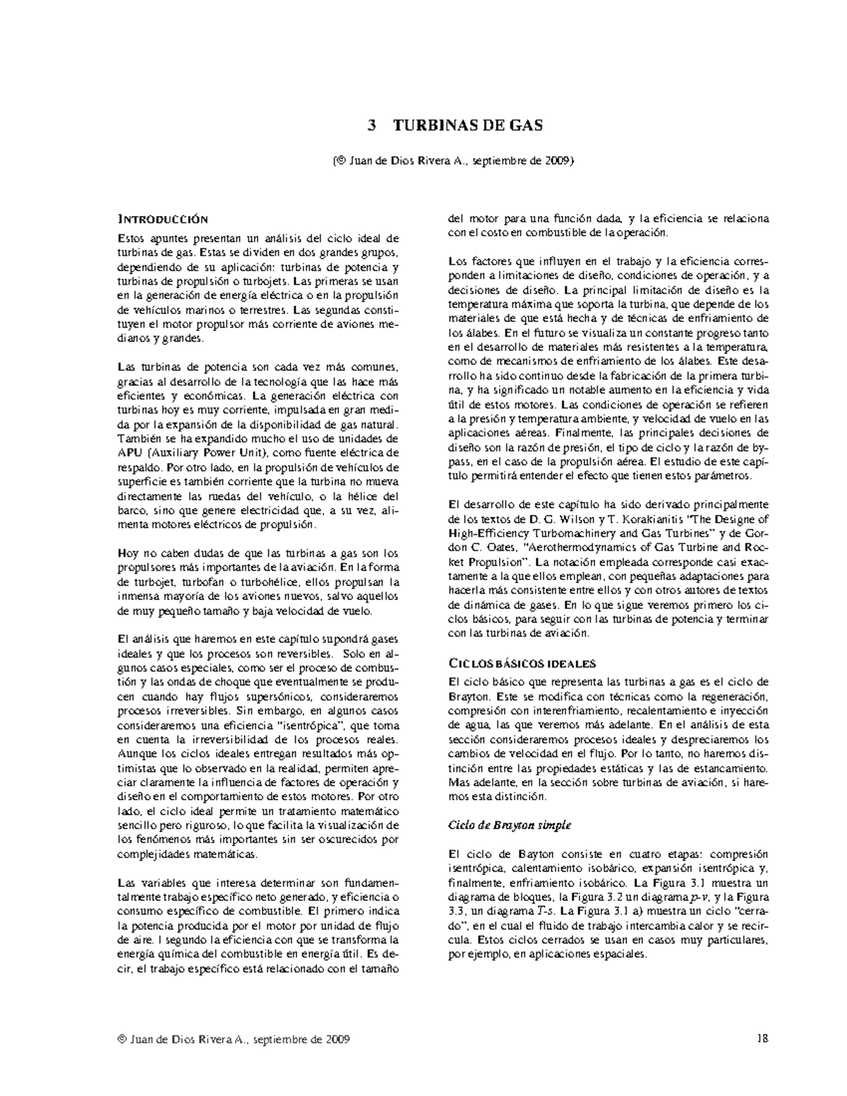 Apuntes sobre Turbinas a Gas - Ciclo Brayton y Eficiencia (1,3) - Document Preview