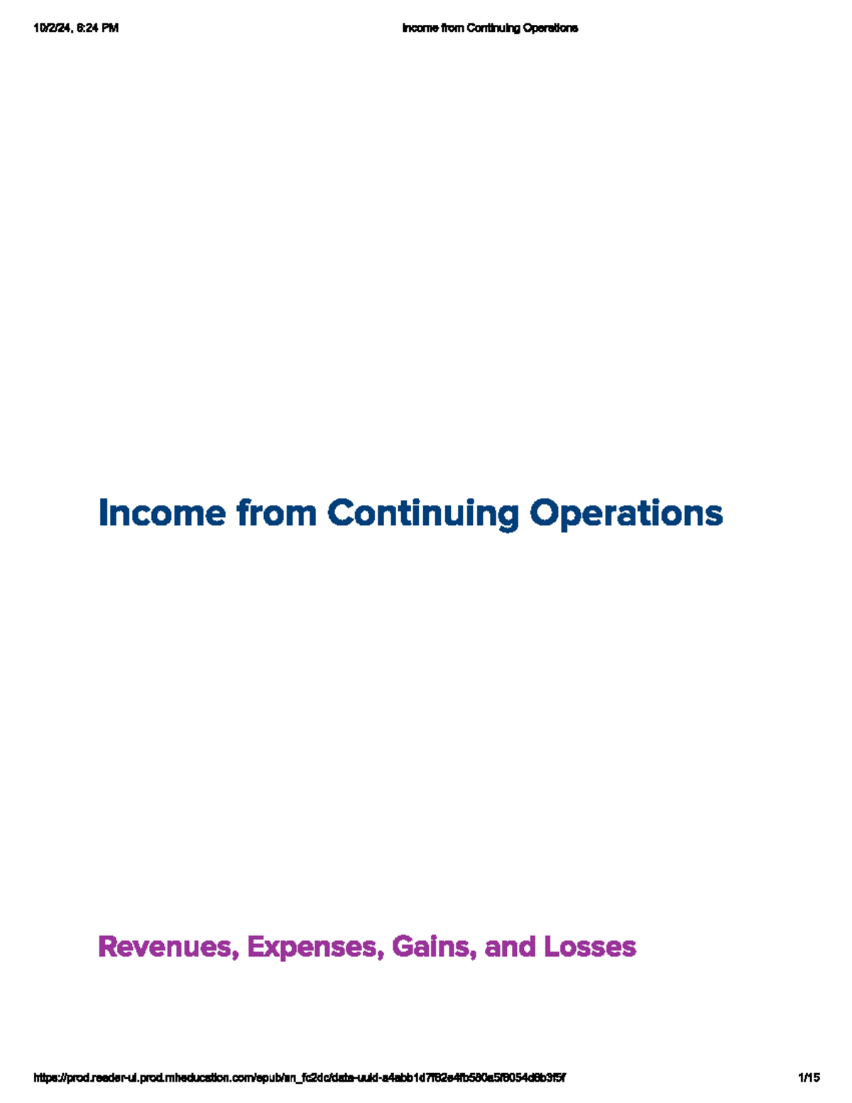 Income from Continuing Operations Analysis Report - 6:24 PM Income from ...