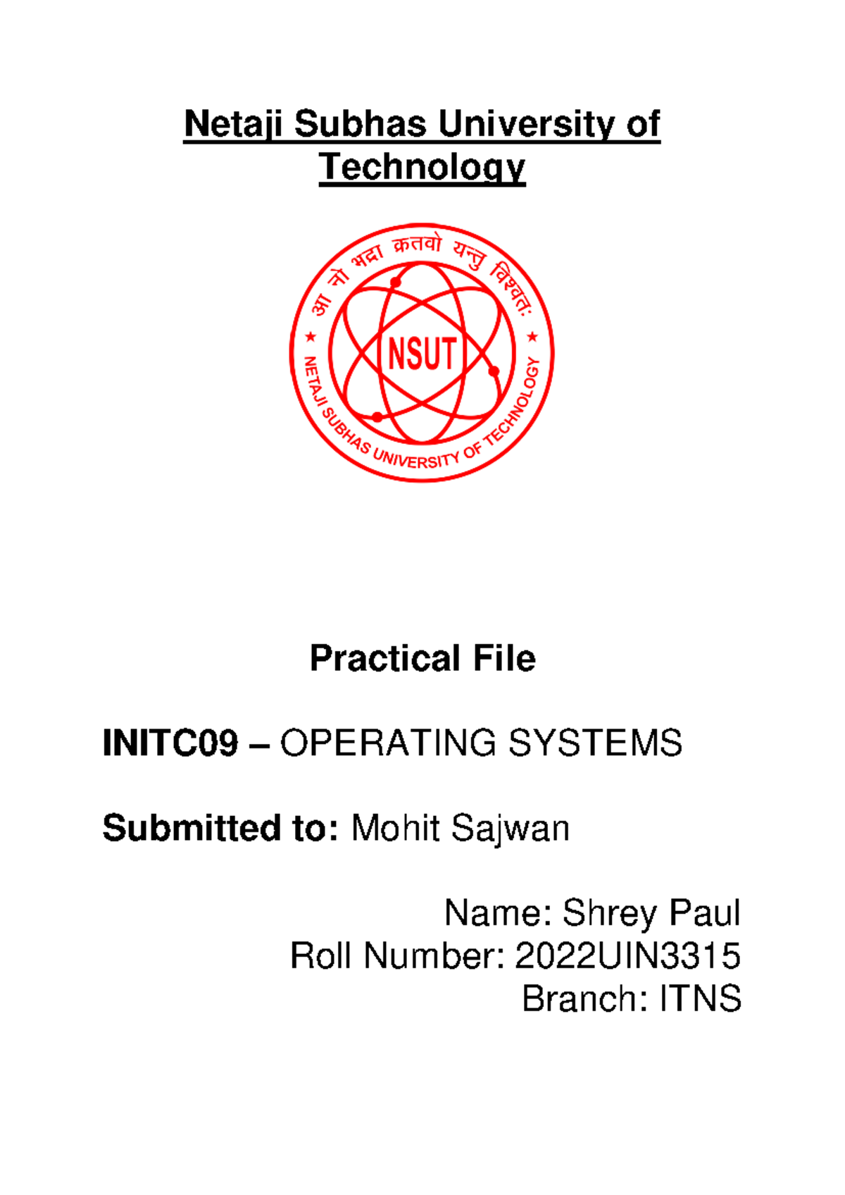 OS Practical File INITC09: Scheduling Algorithms and Synchronization ...