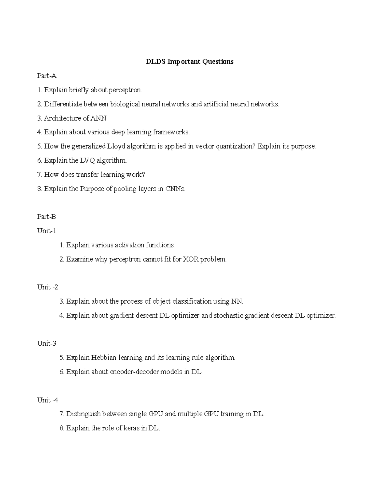 DLDS - Model - Final - Deep learning notes for theory examination ...
