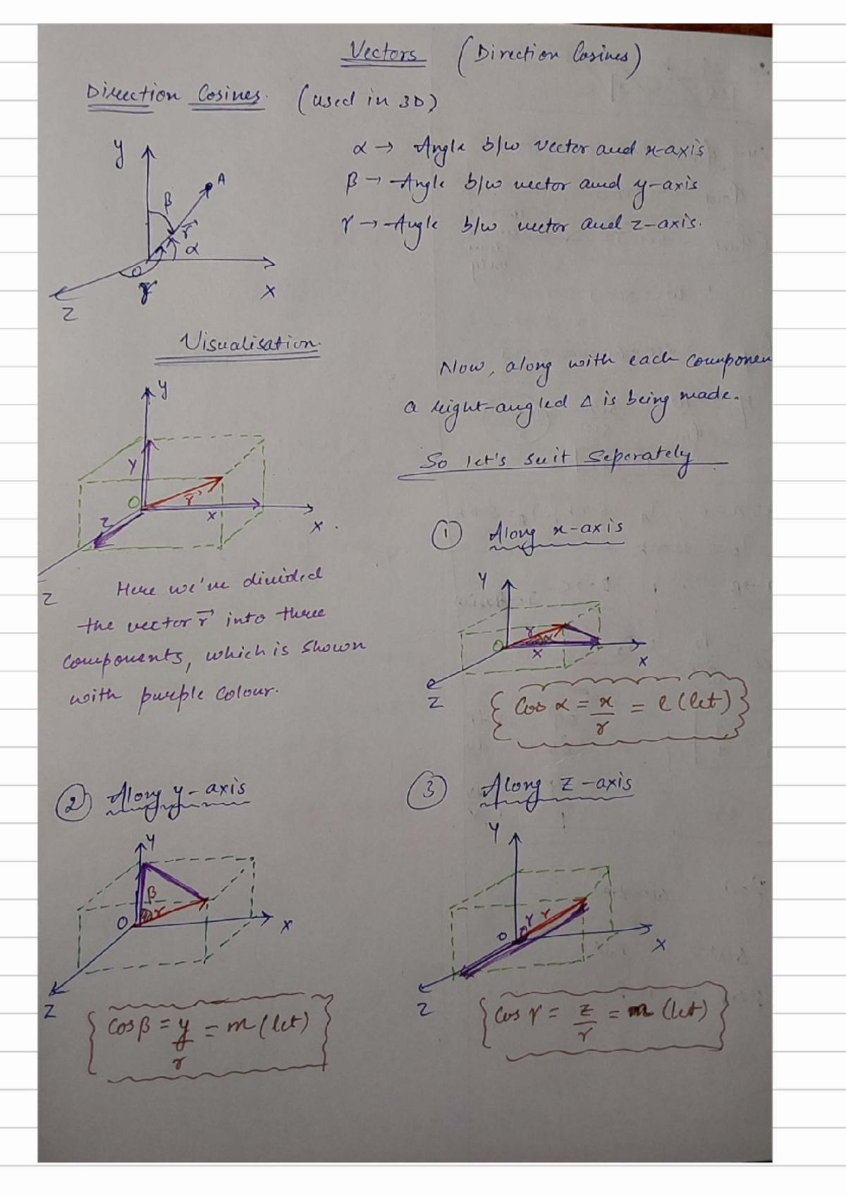 Vector Quantities Lecture 2: Direction Cosines and Applications - Studocu