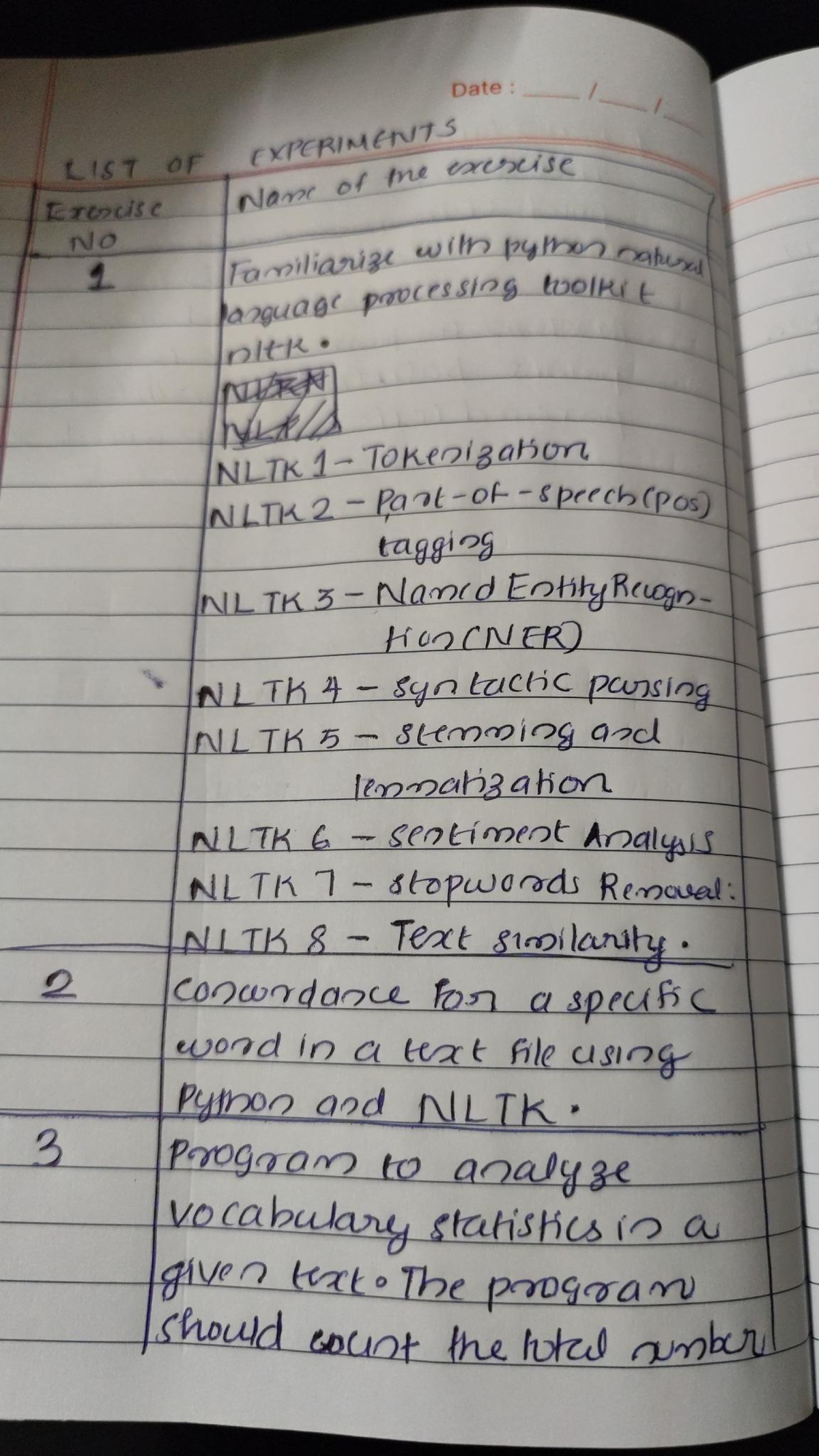 NLP Lab Exercises - Algorithm Analysis Notes (CS101) - Studocu
