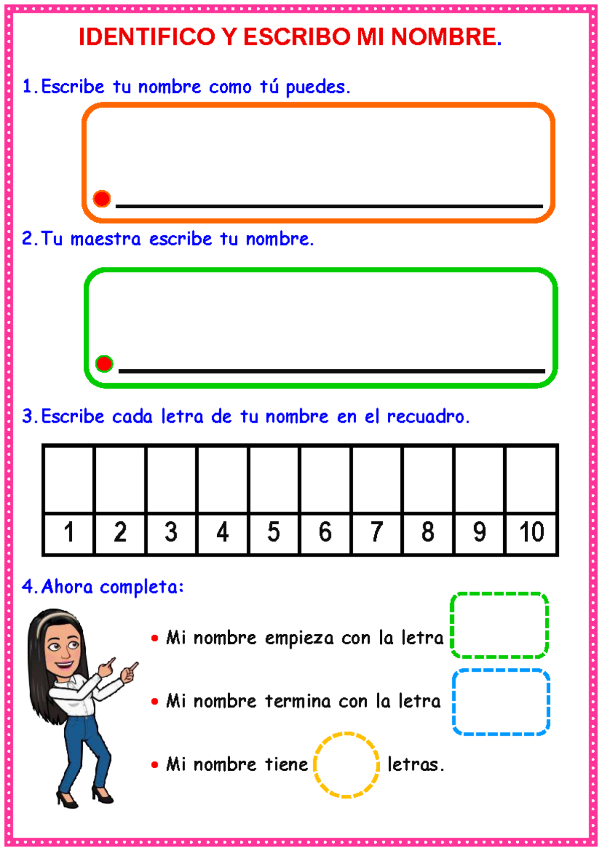 Ficha Identifico y Escribo Mi Nombre - Actividades de Escritura - Studocu