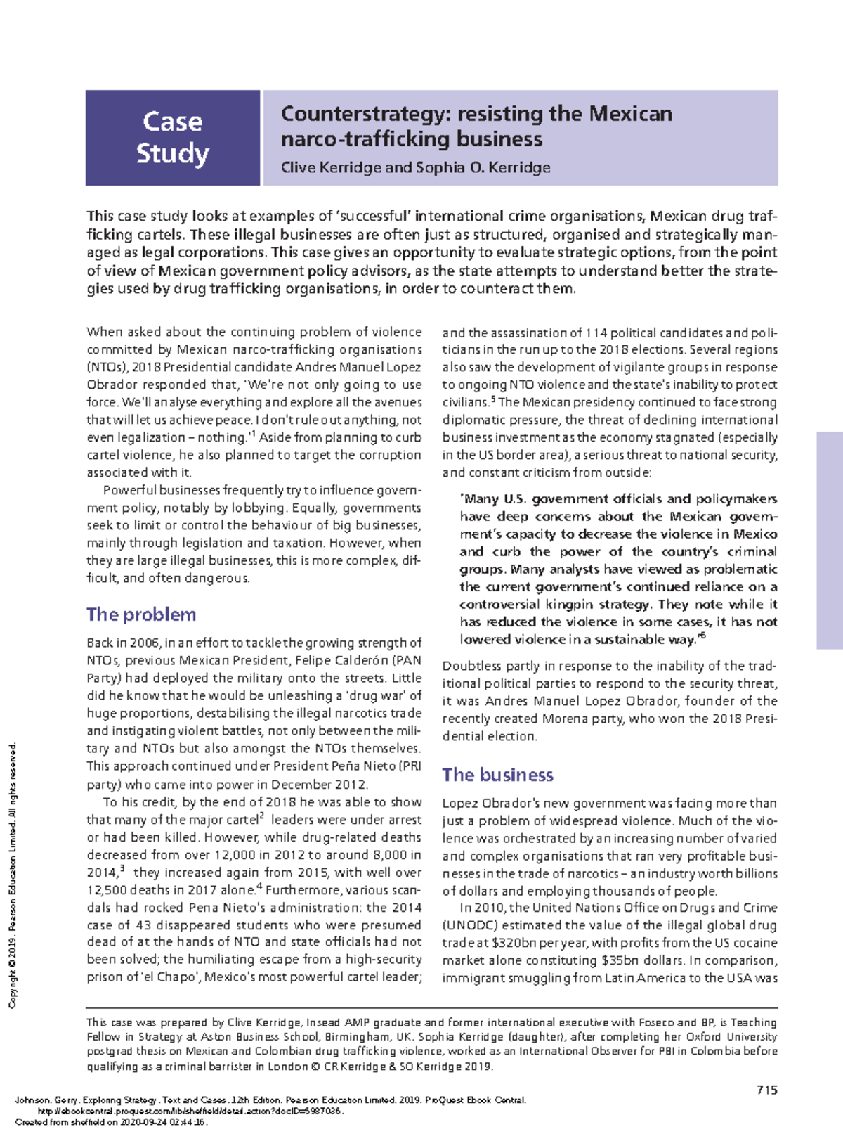 Case Study - Strategies Against the Mexican Narco-Trafficking Crisis ...