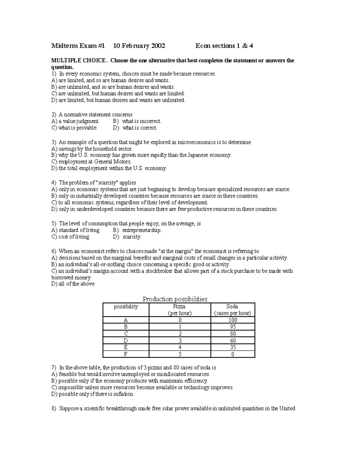 Midterm Exam1 - Choose the one alternative that best completes the ...