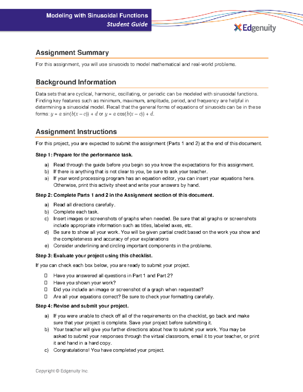 Kami Export - Performance Task - Modeling Sinusoidal Functions Guide ...