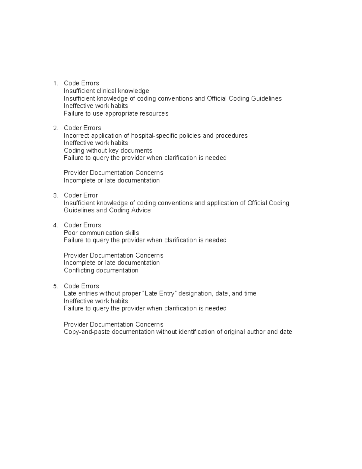 Adequinco Final Exam: Common Coding Errors and Documentation Issues ...
