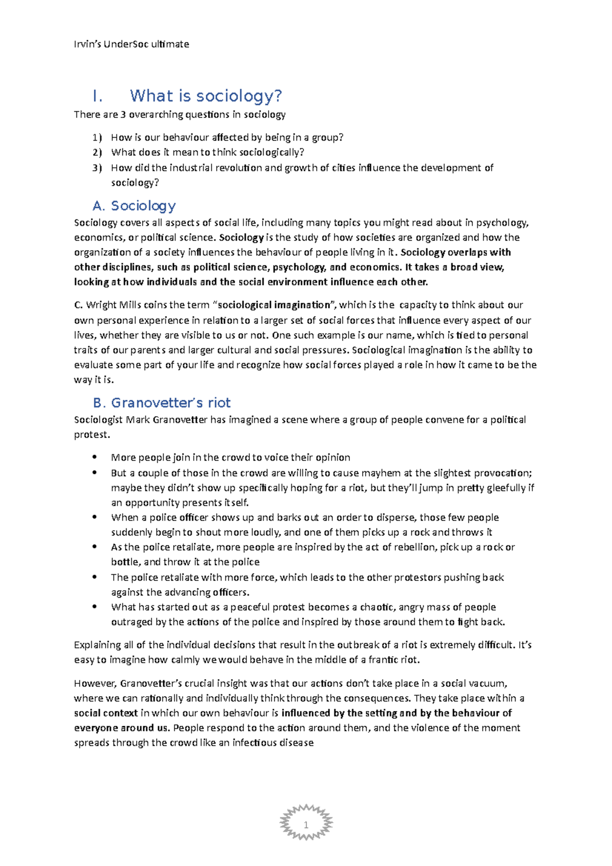 Sociology 101: Key Concepts and Influential Theorists' Notes - Studocu