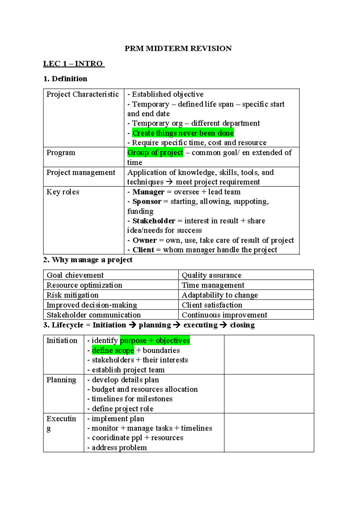 PRM Midterm Revision Notes: Key Concepts and Techniques - Studocu