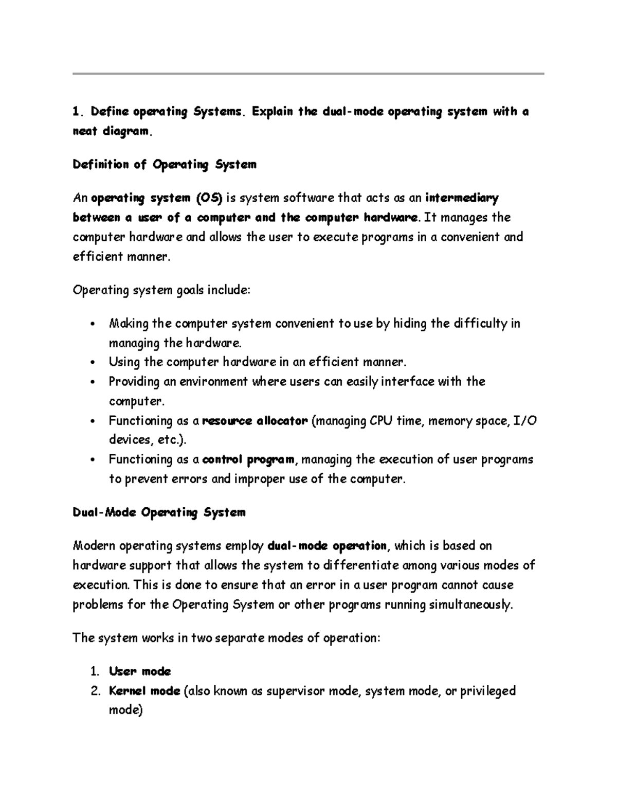 Operating Systems (Opsysia 1) - Key Concepts & Diagrams Explained - Studocu