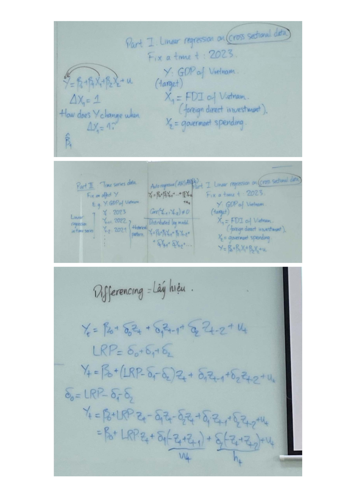 Regression Analysis with Time Series Data: SAI 2023 - Studocu