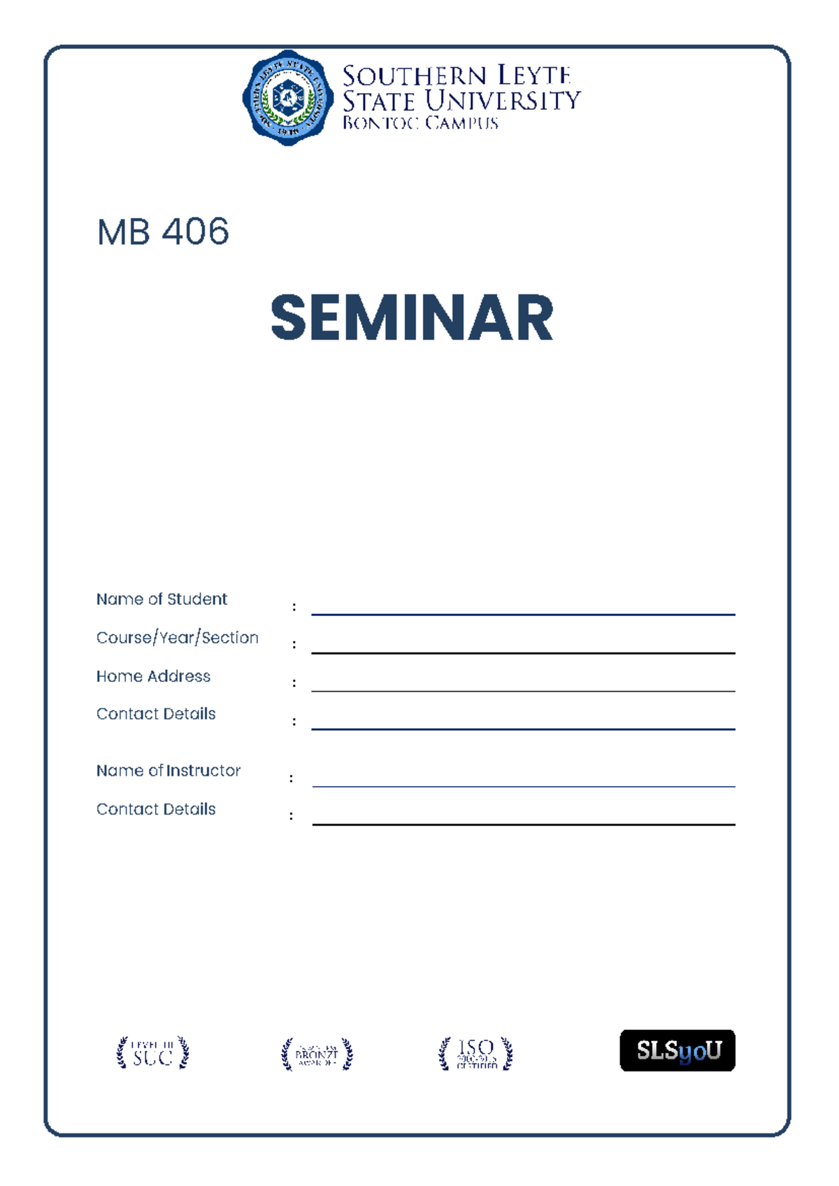 Seminar Handouts - : : : : : : INTRODUCTION TO SEMINARS/WORKSHOPS ...