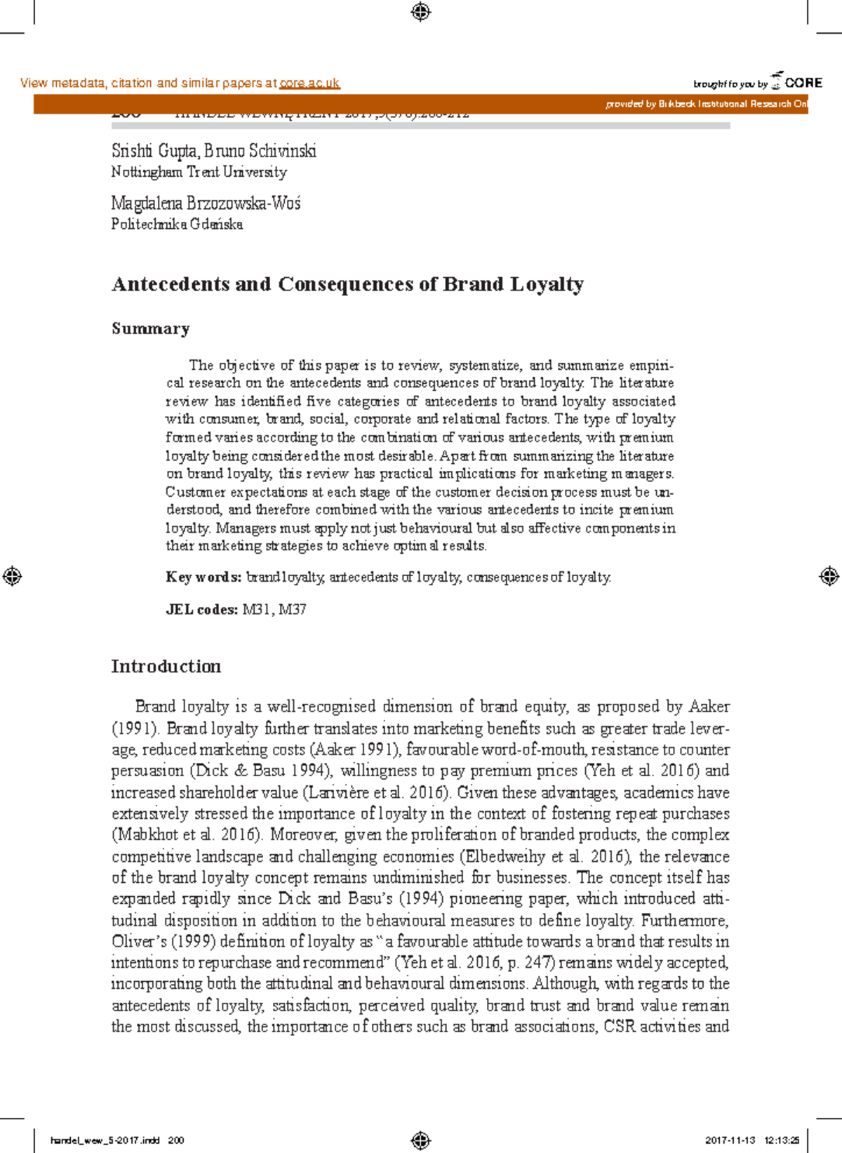 132196529 - Antecedents and Consequences of Brand Loyalty Insights ...