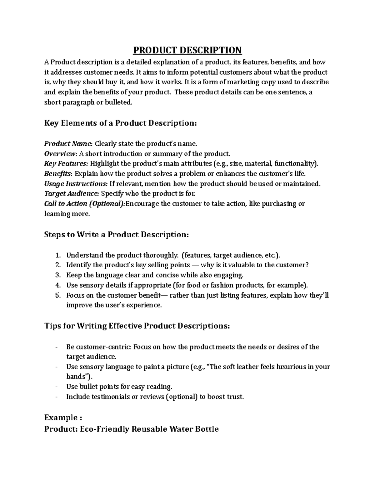Product and Process Descriptions: Key Elements and Steps (PDP101) - Studocu