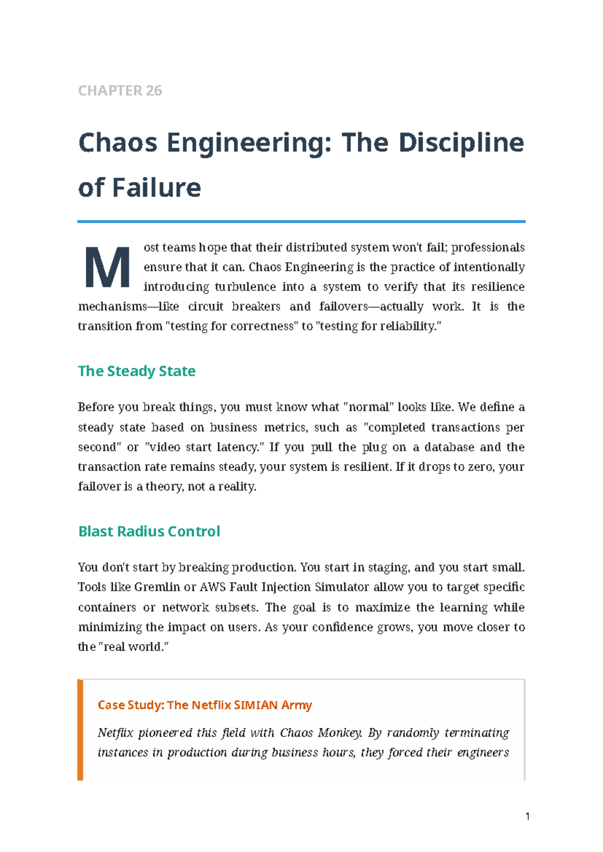 Chapter 26: Chaos Engineering - Understanding System Resilience - Studocu