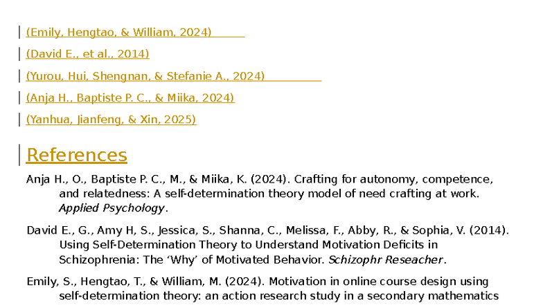 APA References for Educational Psychology Studies - Studocu
