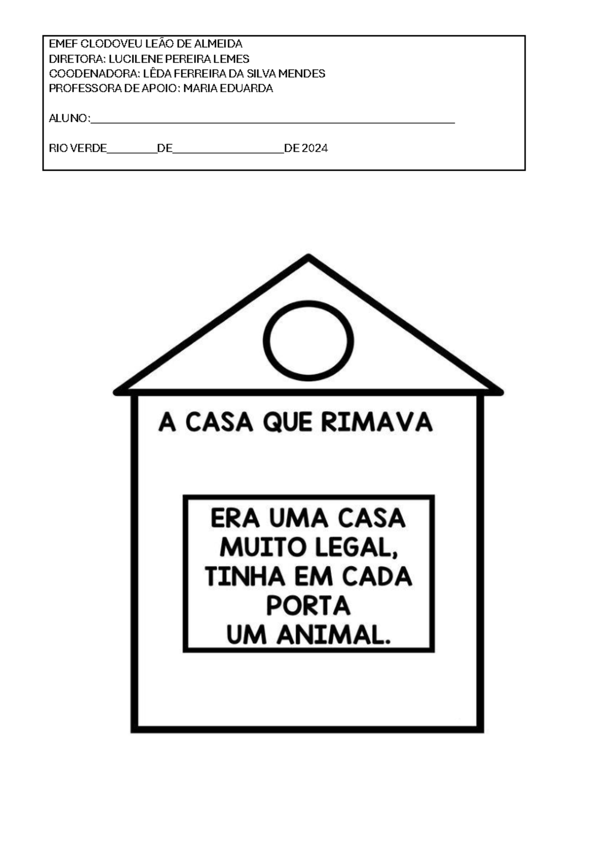 Trabalhando com Rimas na Educação Infantil - A Casa que Rimava - Studocu
