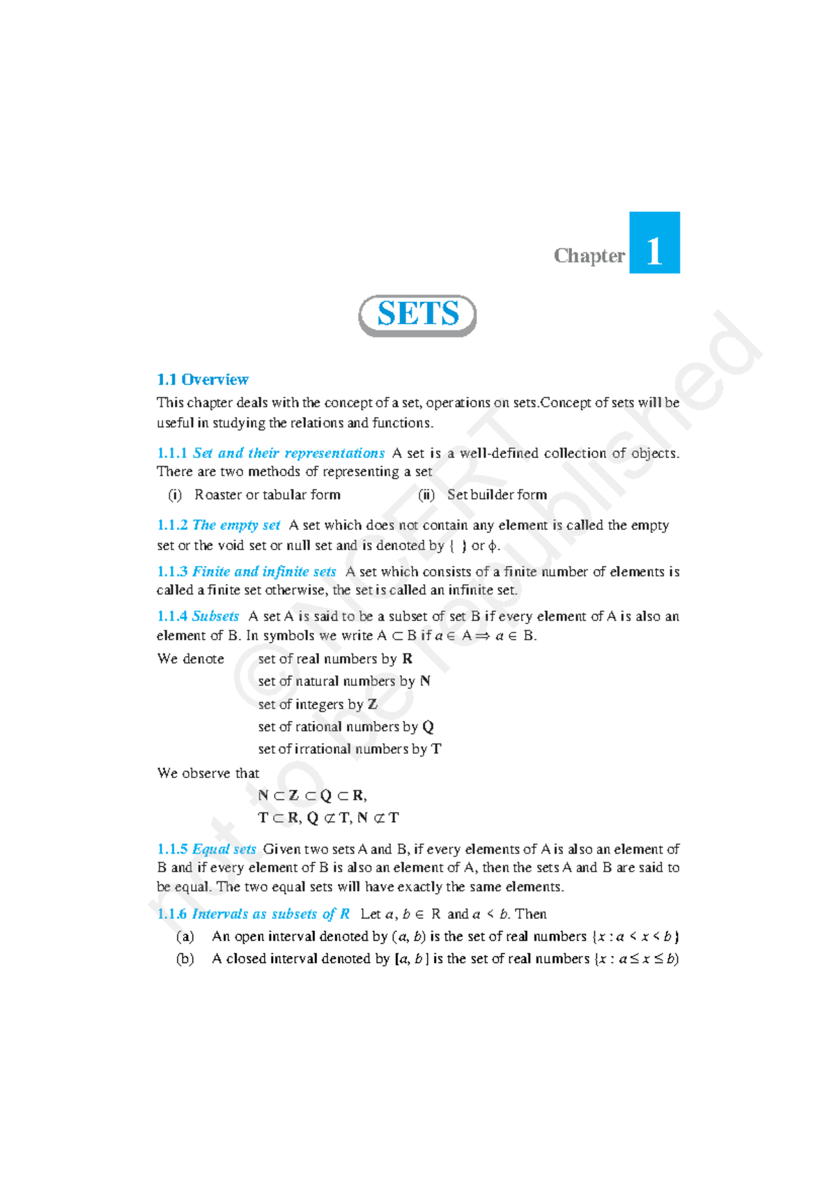 Chapter 1: Overview of Sets - Concepts and Operations (MATH 101) - Studocu