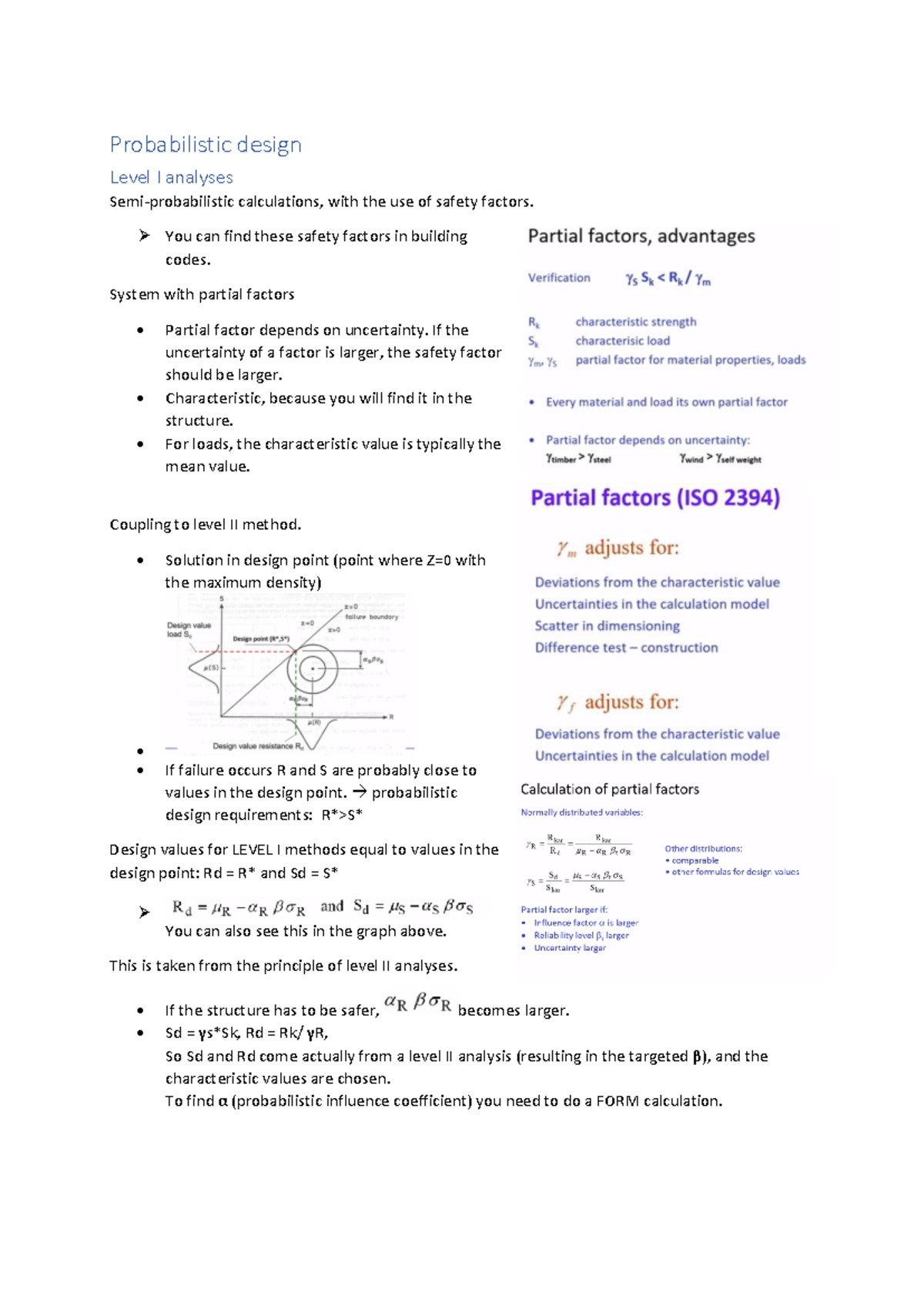 Lecture Notes on Probabilistic Design: Levels I, II, and III Analysis ...