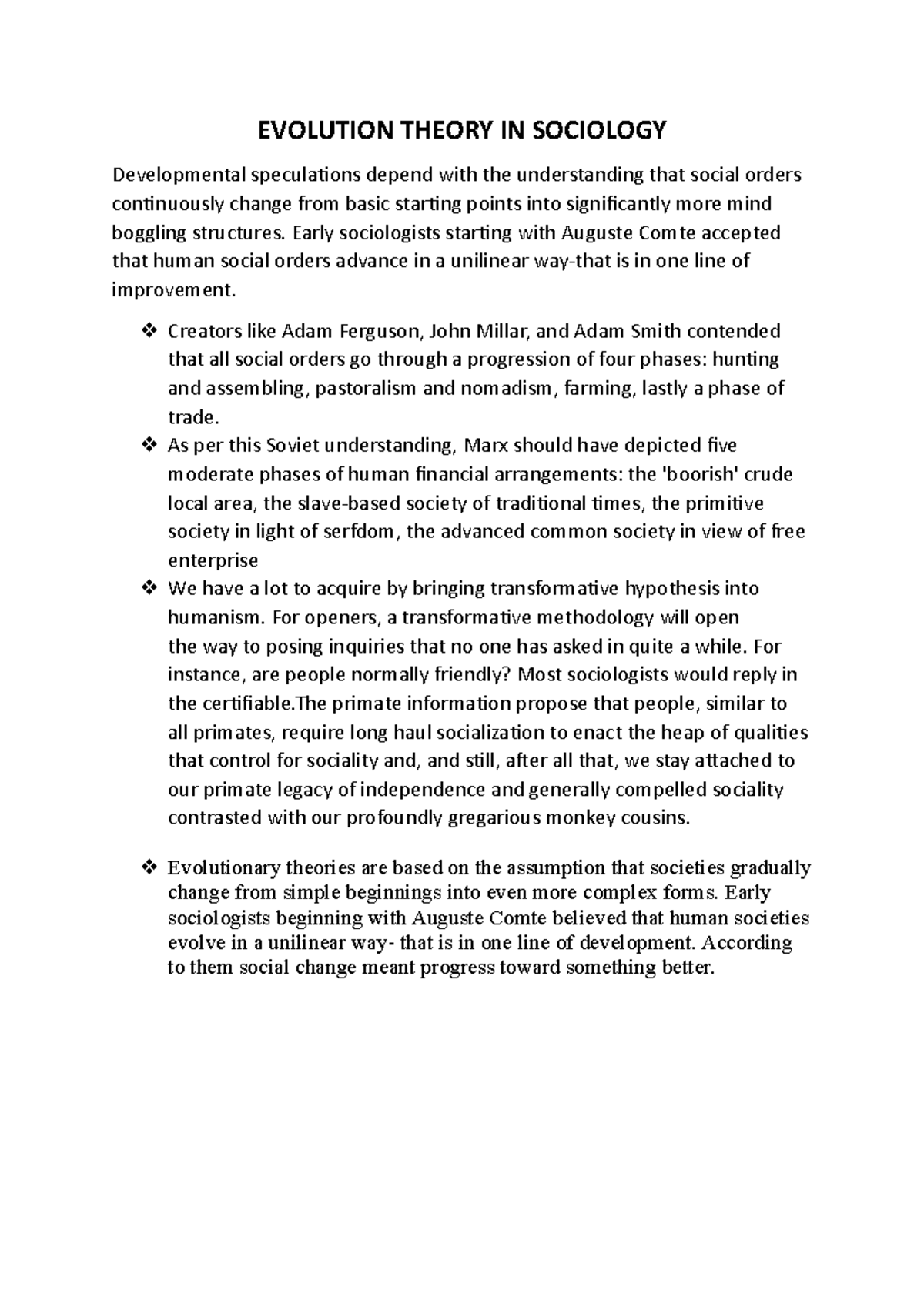 Evolution Theory in Sociology: Understanding Social Change Dynamics ...