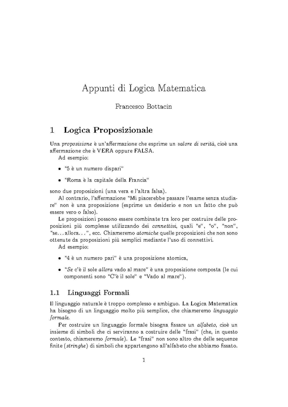 Appunti di Logica Matematica - Corso di Matematica Generale - Studocu